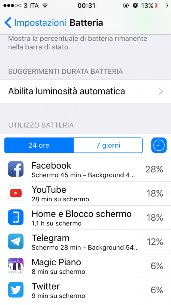 Test Batteria iOS 9-basso 1